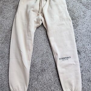 Essentials Beige Drawstring Sweatpants